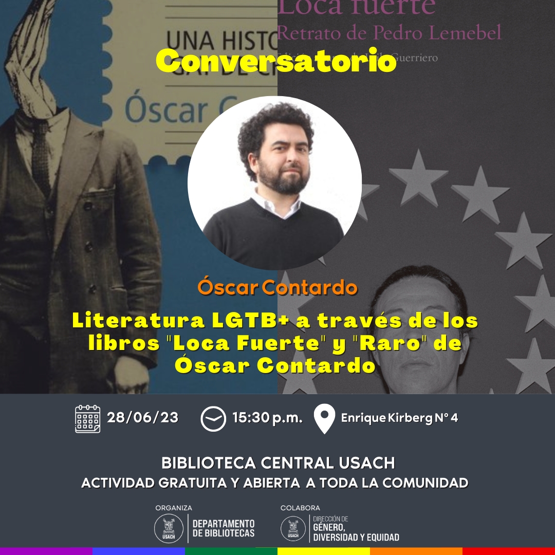 Invitación al conversatorio donde participará Óscar Contardo Invitación al conversatorio donde participará Óscar Contardo